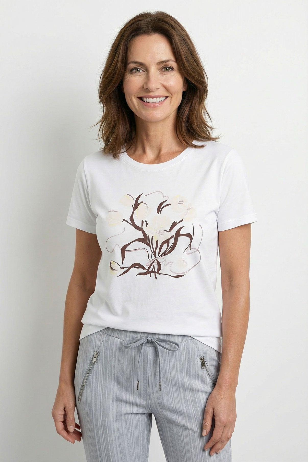 Ida - T-shirt i bomuld med detalje