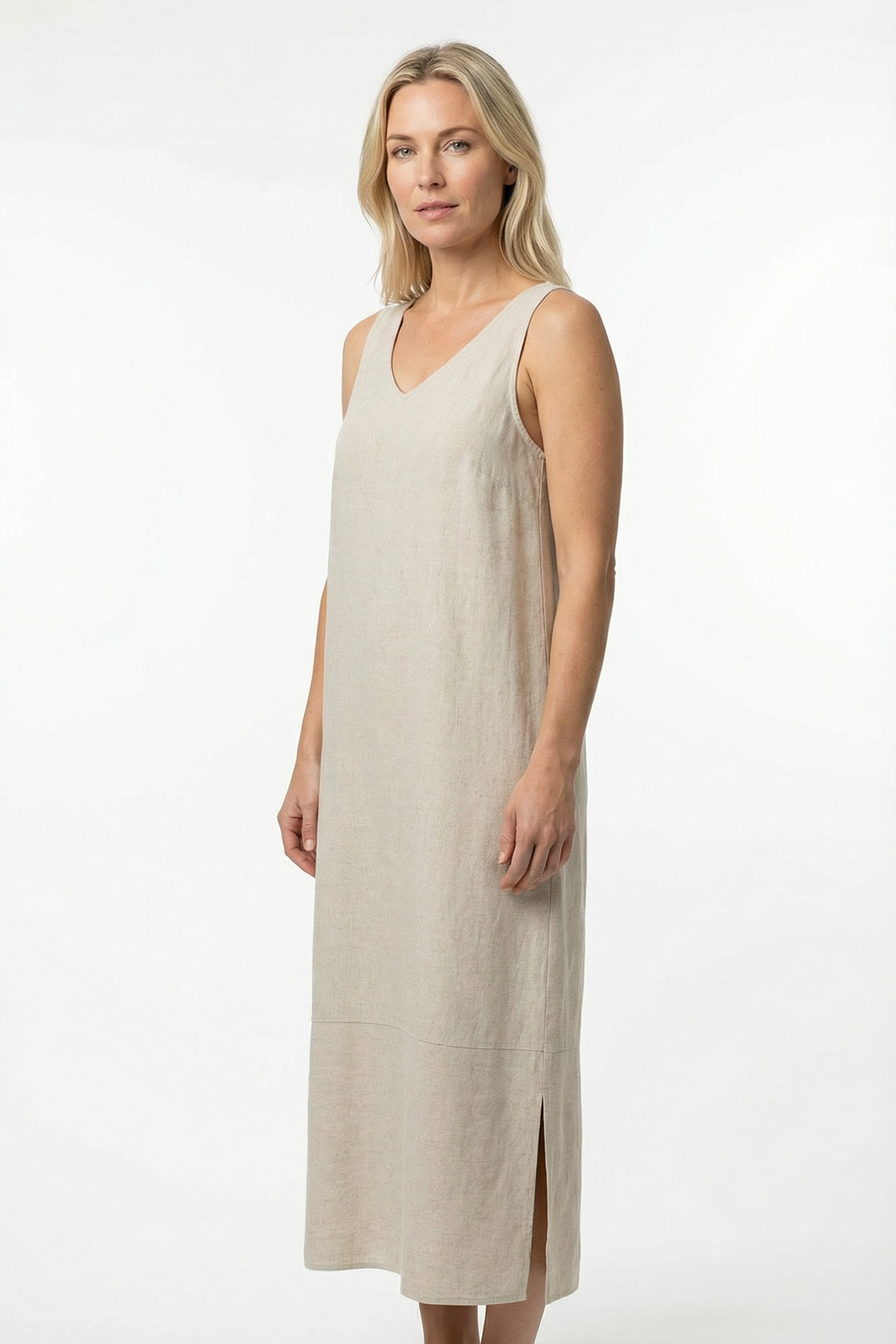 Paige - Lang kjole uden ærmer
