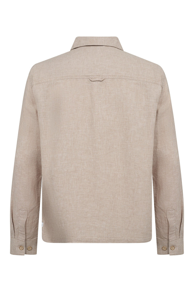 Palme - Langærmet skjorte med brystlommer i hørkvalitet