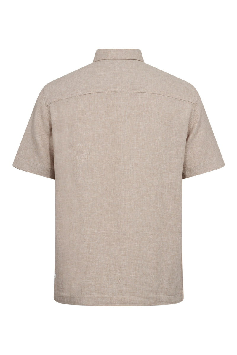 Palme - Kortærmet skjorte med brystlomme i hørkvalitet