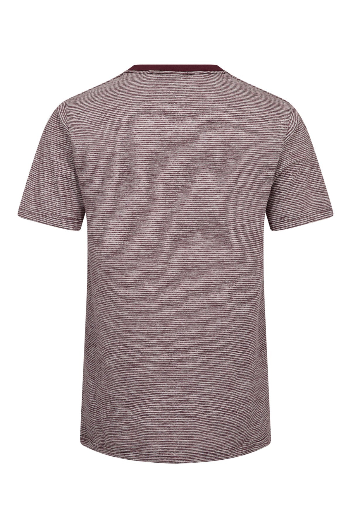 Rødmelange kortærmet t-shirt med rund hals og skræddersyet pasform.