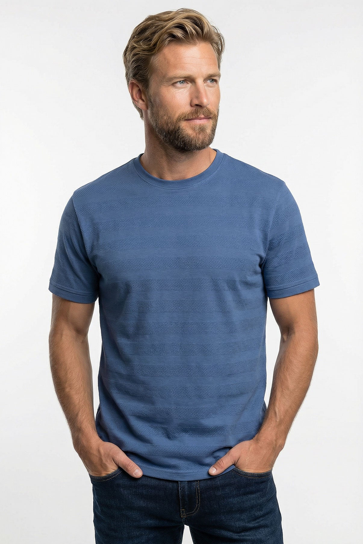 Dante SS - Kortærmet T-shirt med strukturstriber