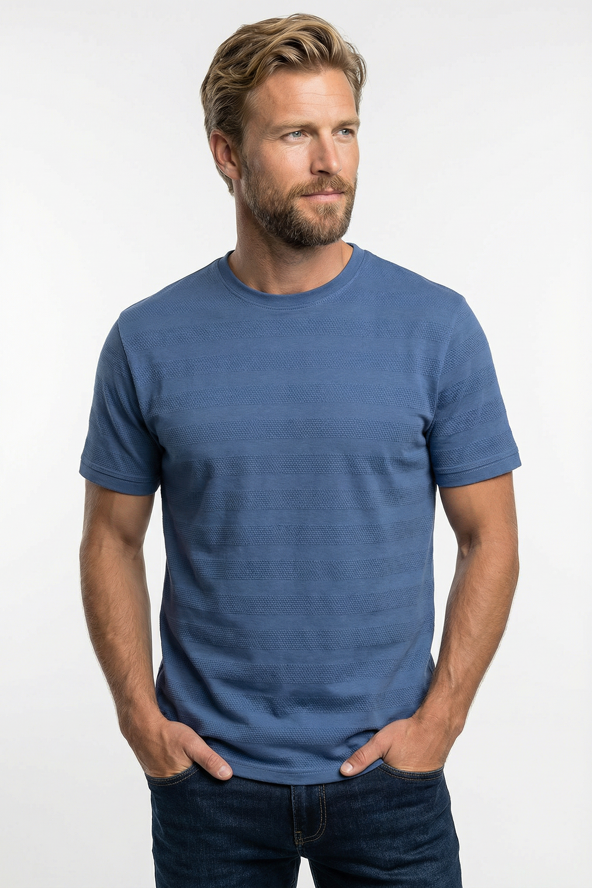 Dante SS - Kortærmet T-shirt med strukturstriber