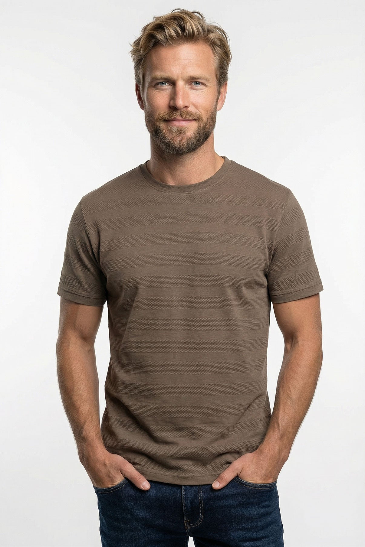 Dante SS - Kortærmet T-shirt med strukturstriber