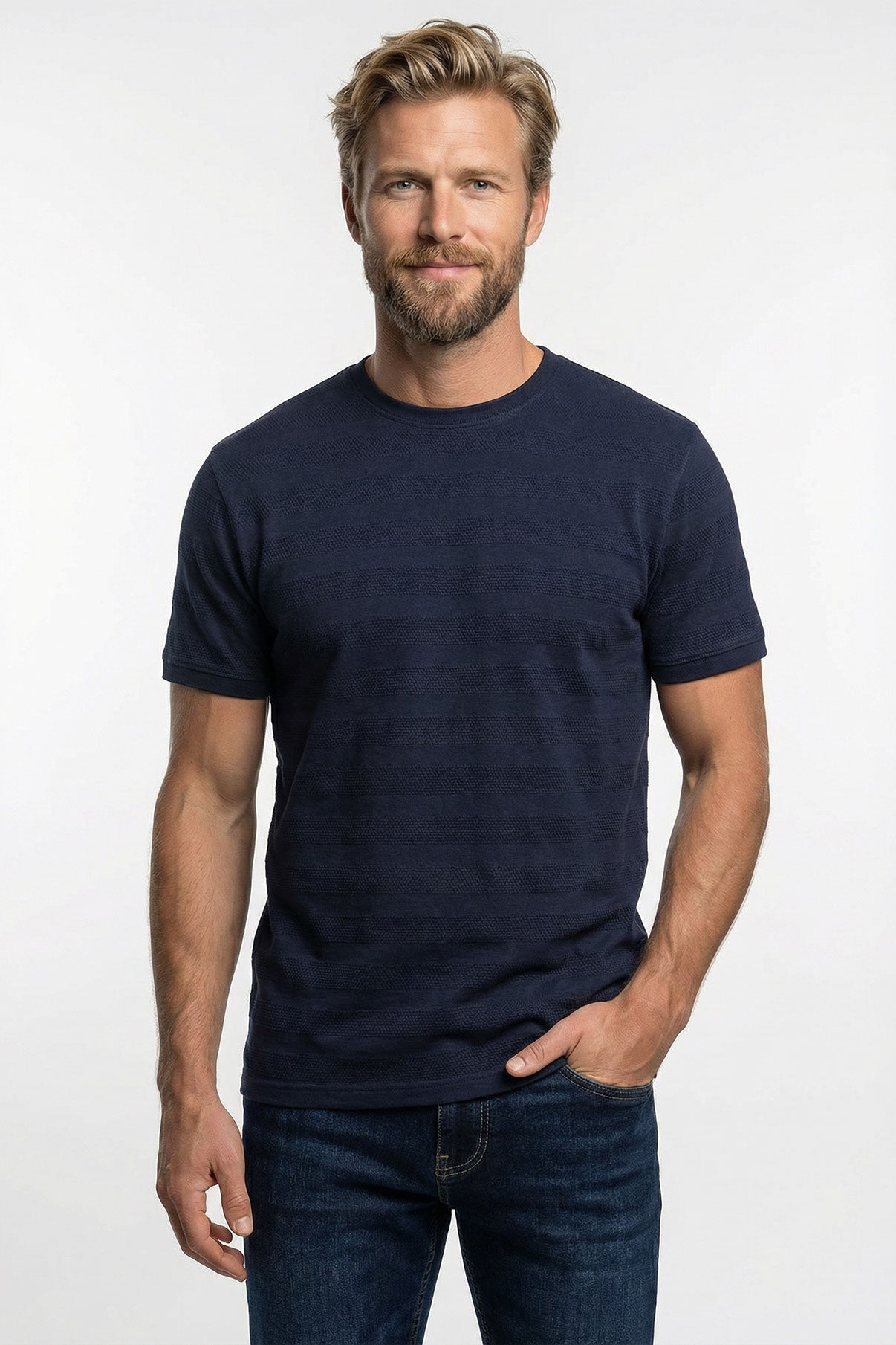 Dante SS - Kortærmet T-shirt med strukturstriber