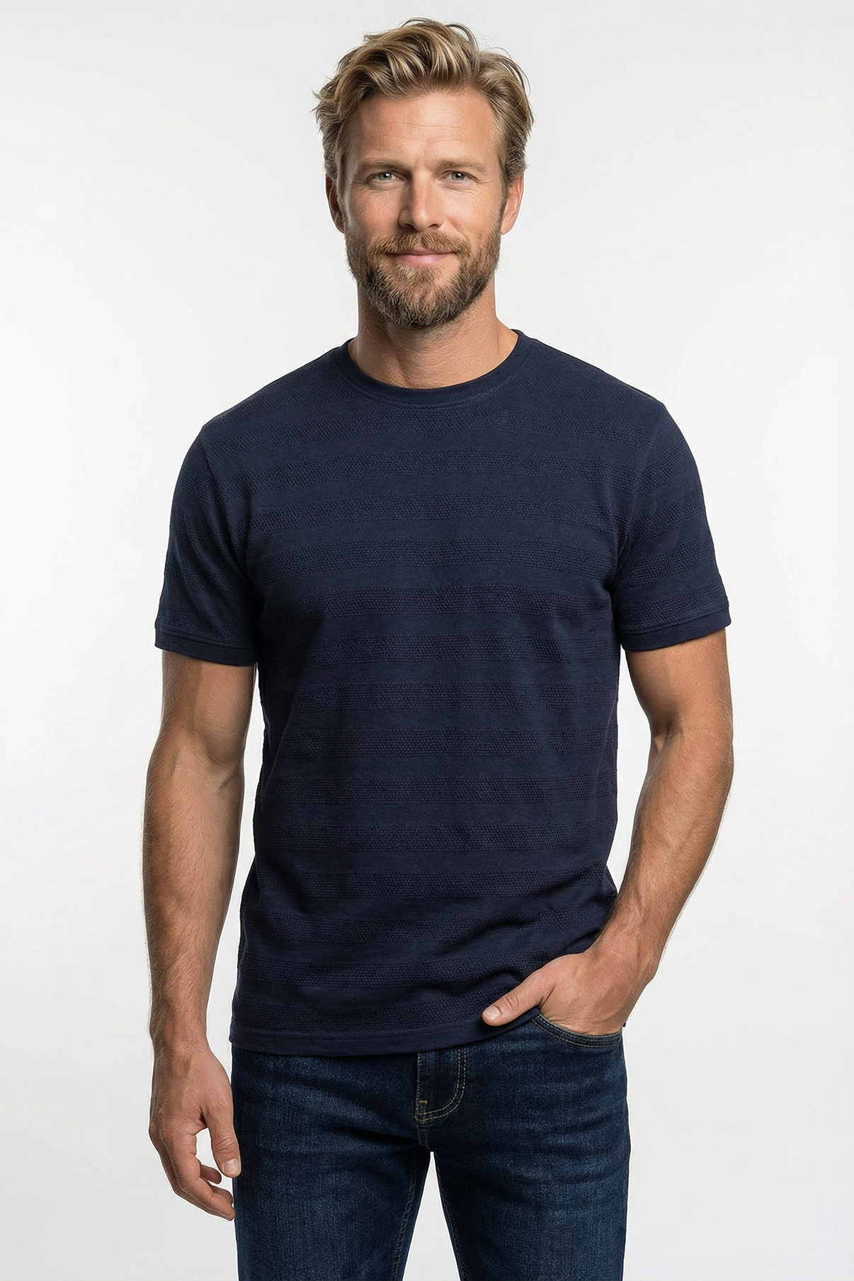 Dante SS - Kortærmet T-shirt med strukturstriber