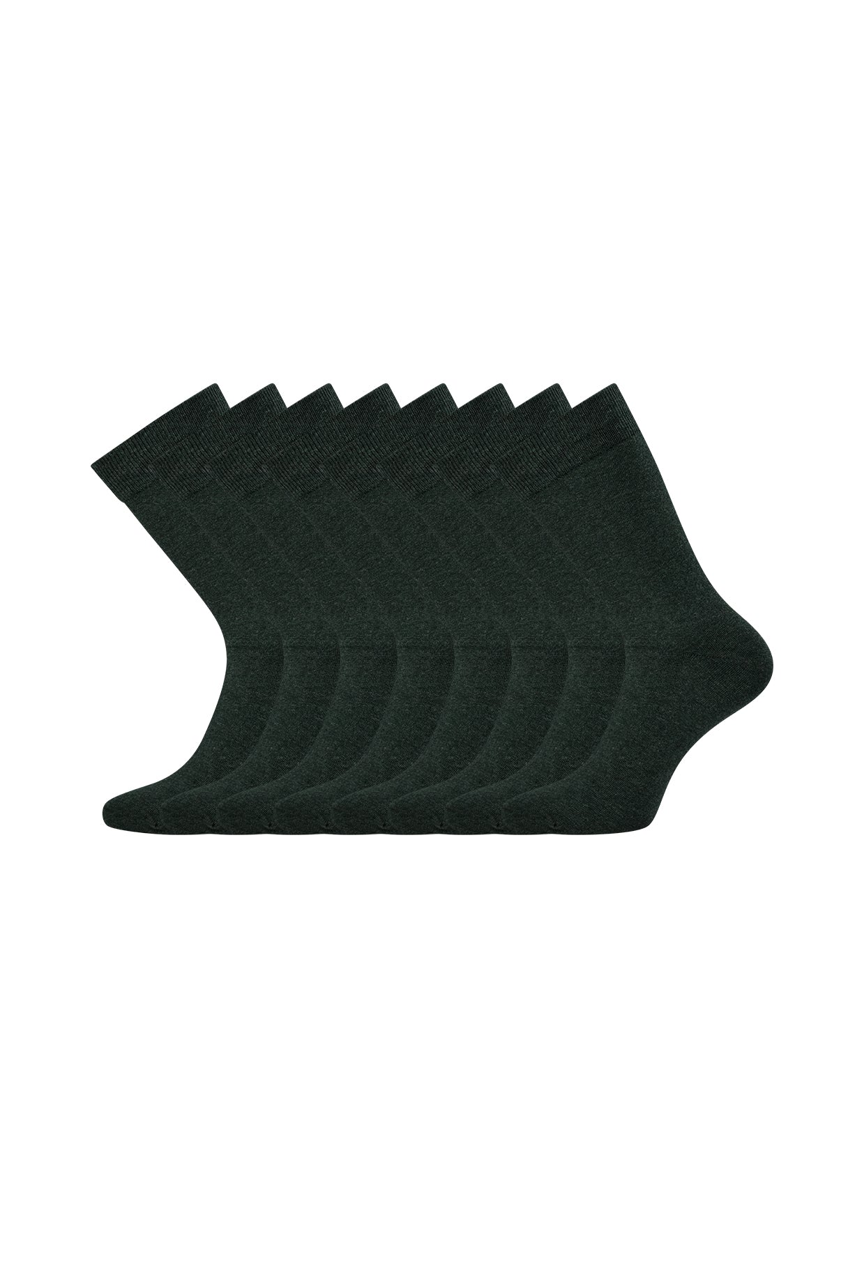 Otte par sorte bomuldssokker i klassisk design, tætsiddende pasform.