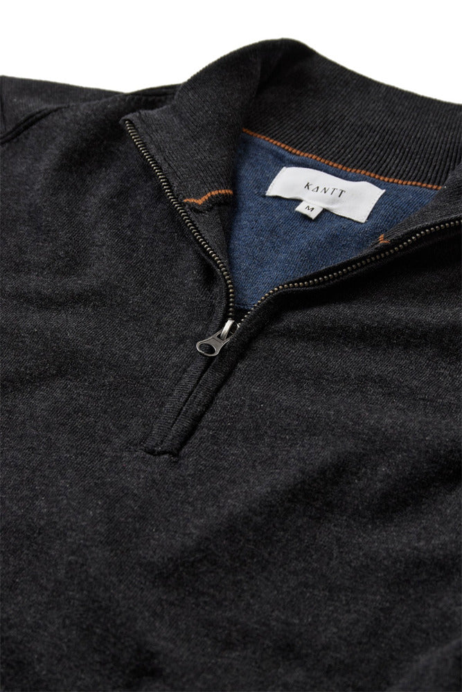 Lasso - Half zip striktrøje med høj hals