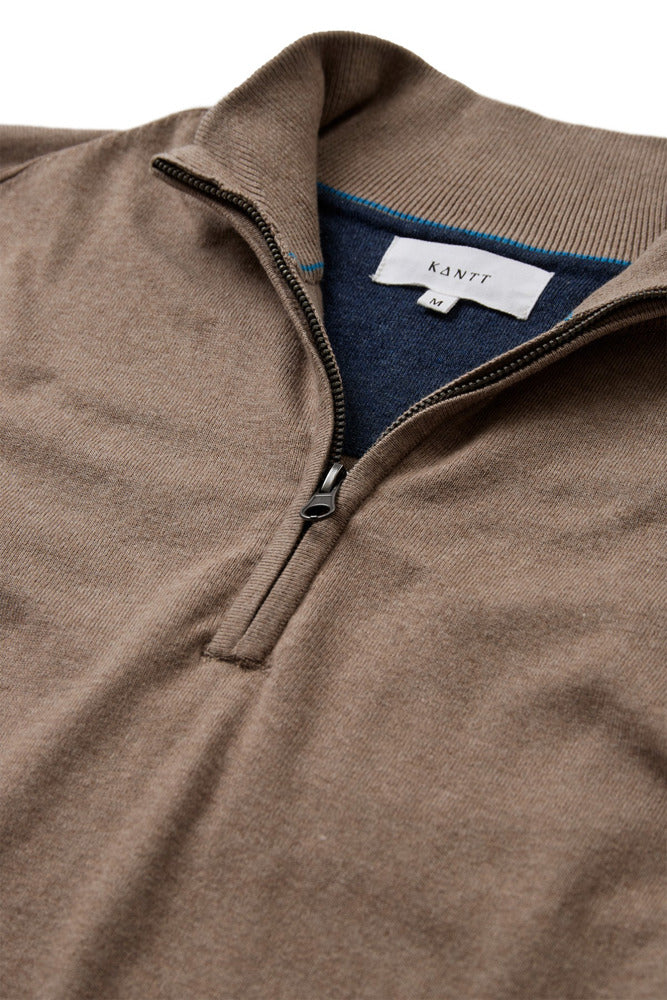 Lasso - Half zip striktrøje med høj hals