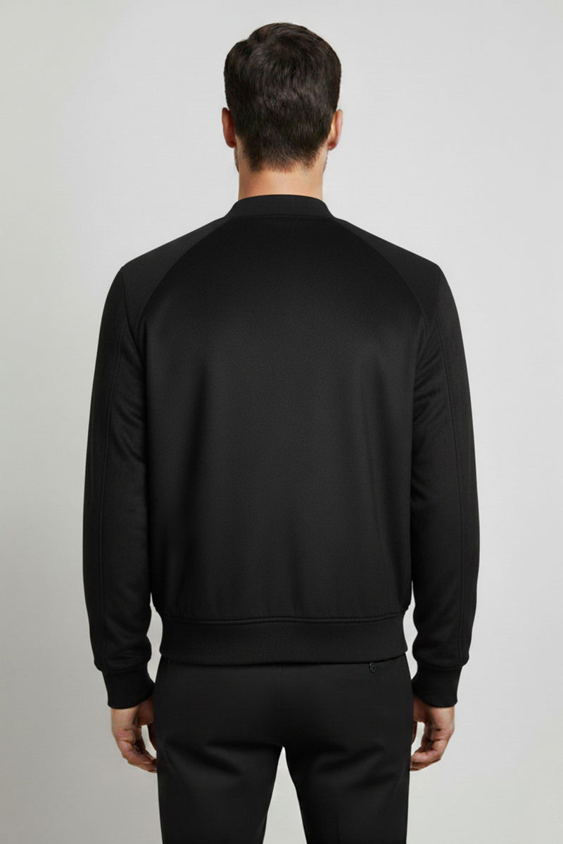 Bomberjakke med lommer i ruskindslook