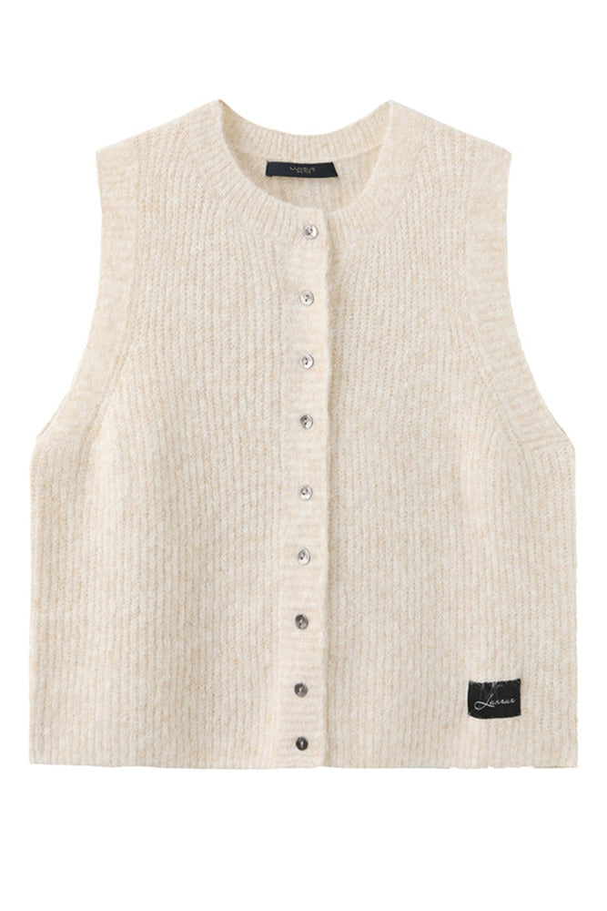 Zannap - Strikket vest med knapper