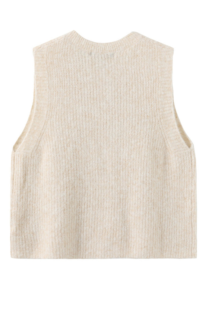 Zannap - Strikket vest med knapper