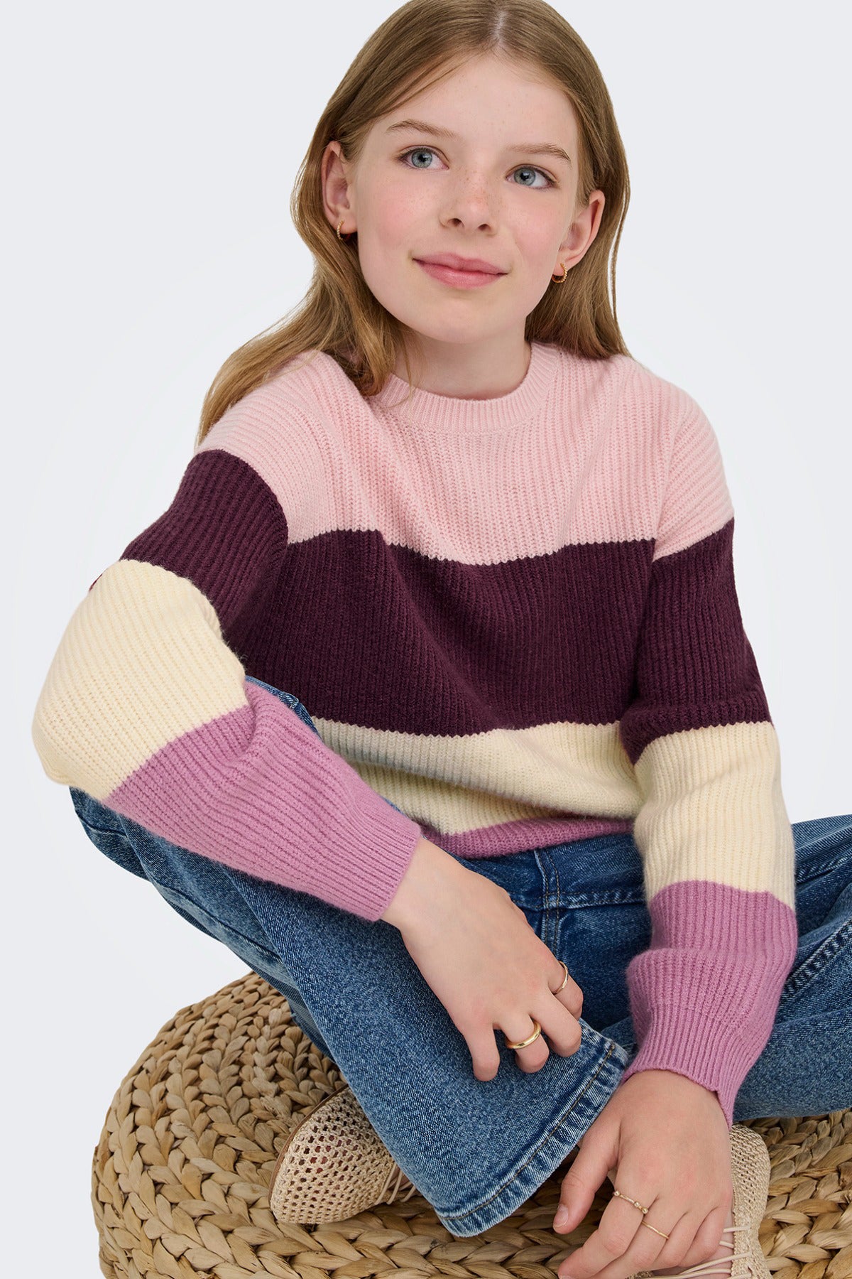 KIDS ONLY KOGSANDY L/S STRIPE PULLOVER KNT NOOS