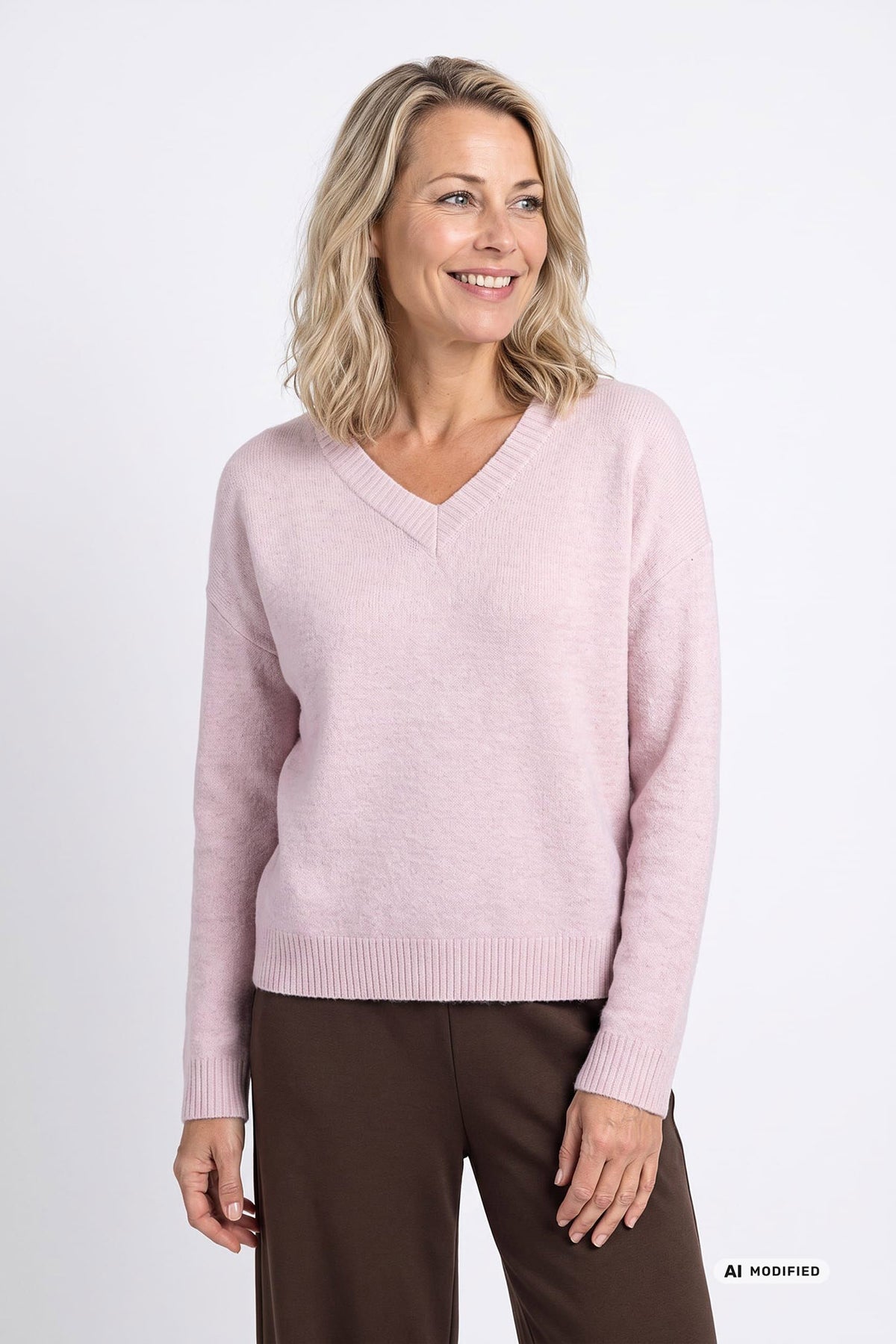 Mirja - Let strik med v-hals