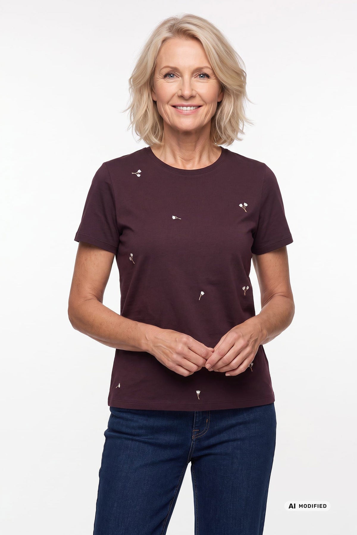 Faith - T-shirt med printdetalje