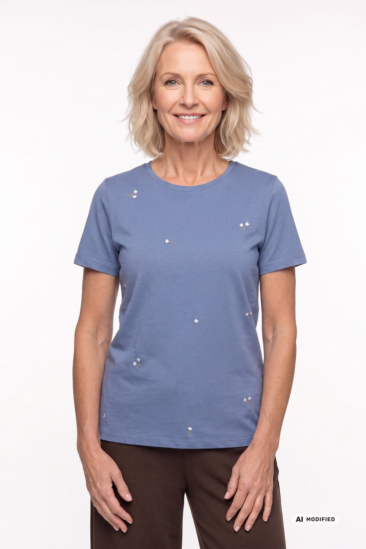 Faith - T-shirt med printdetalje