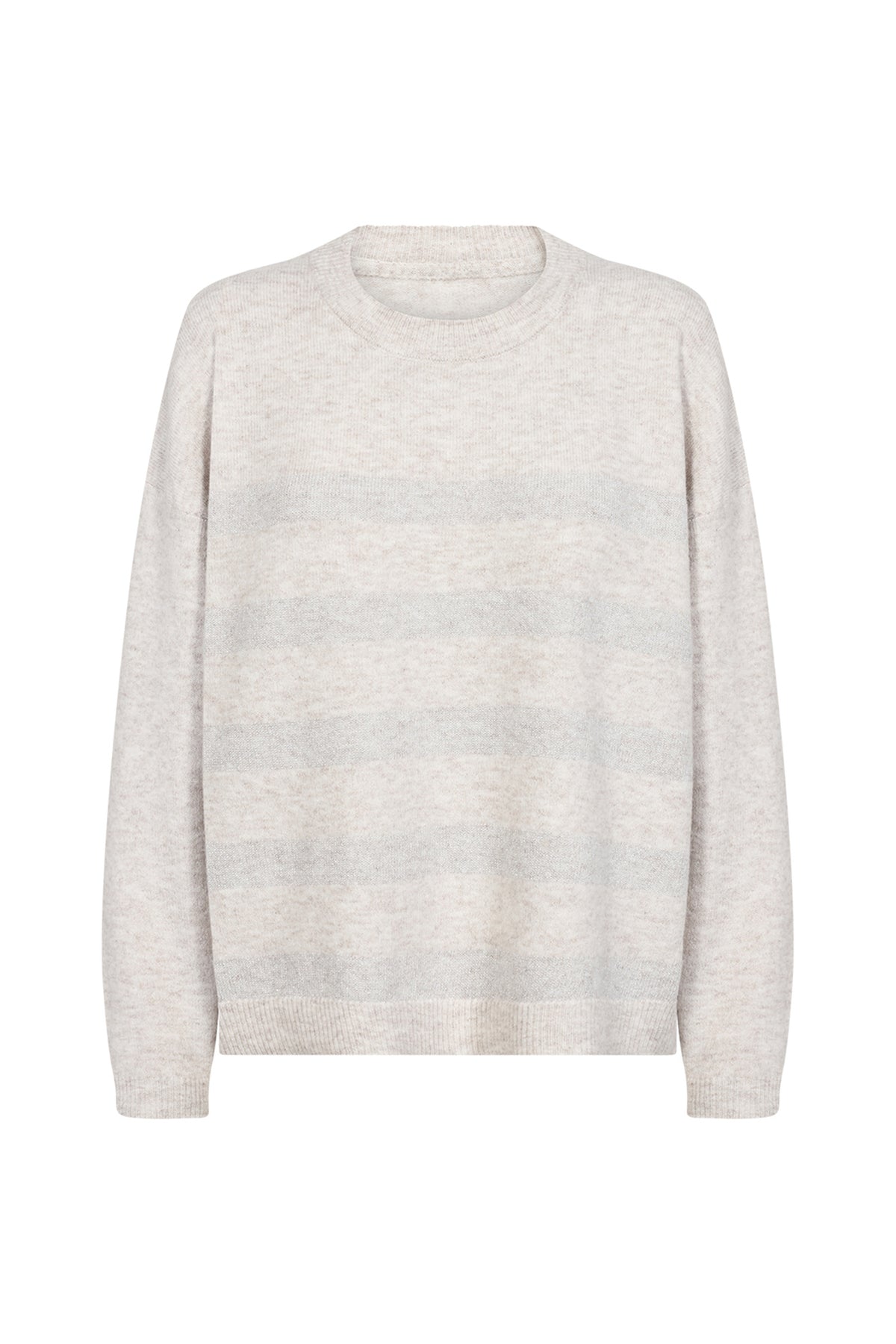 Ann - Strikbluse med glimmerstriber
