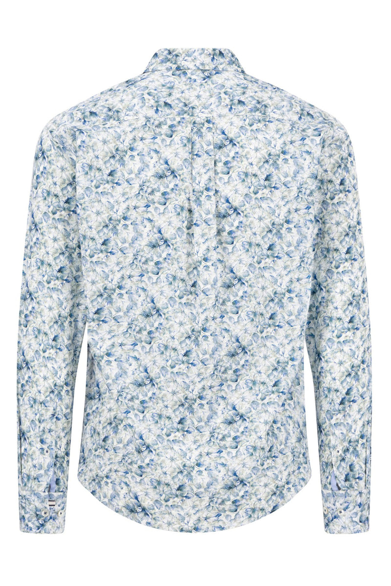 Skjorte i bomuld med blomsterprint