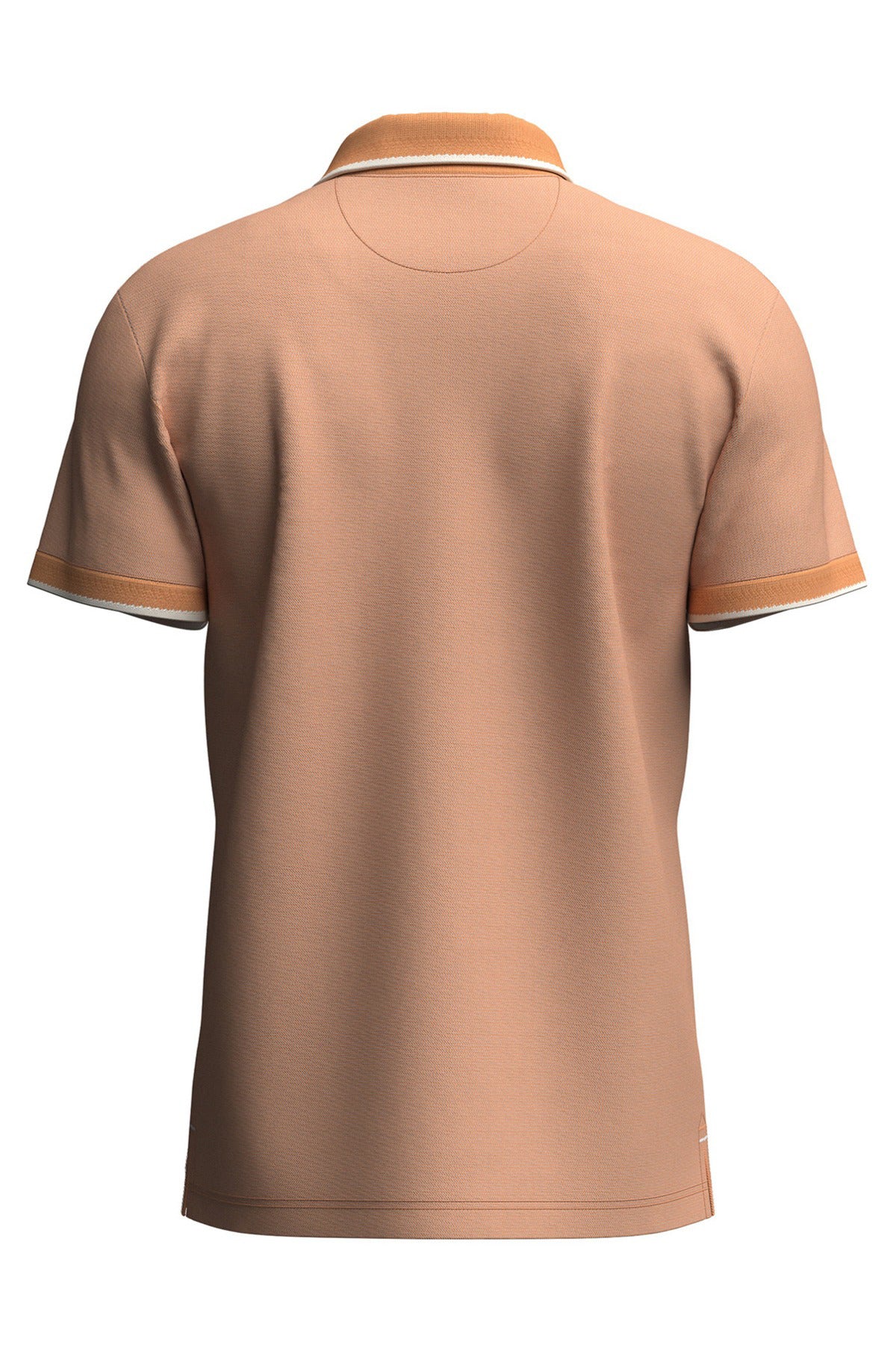 Polo t-shirt med struktur og kontrastdetaljer