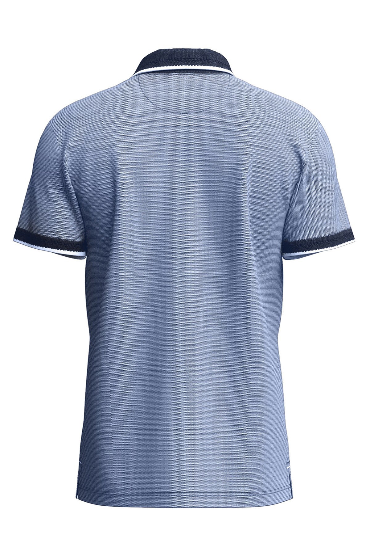 Polo t-shirt med struktur og kontrastdetaljer