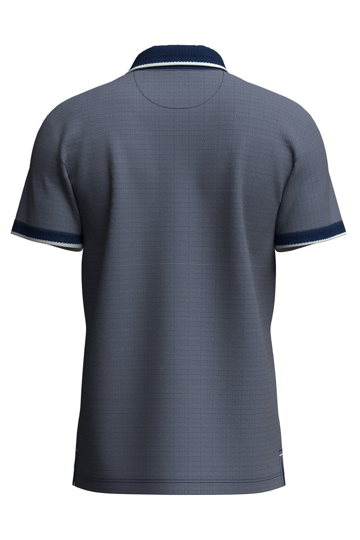 Polo t-shirt med struktur og kontrastdetaljer