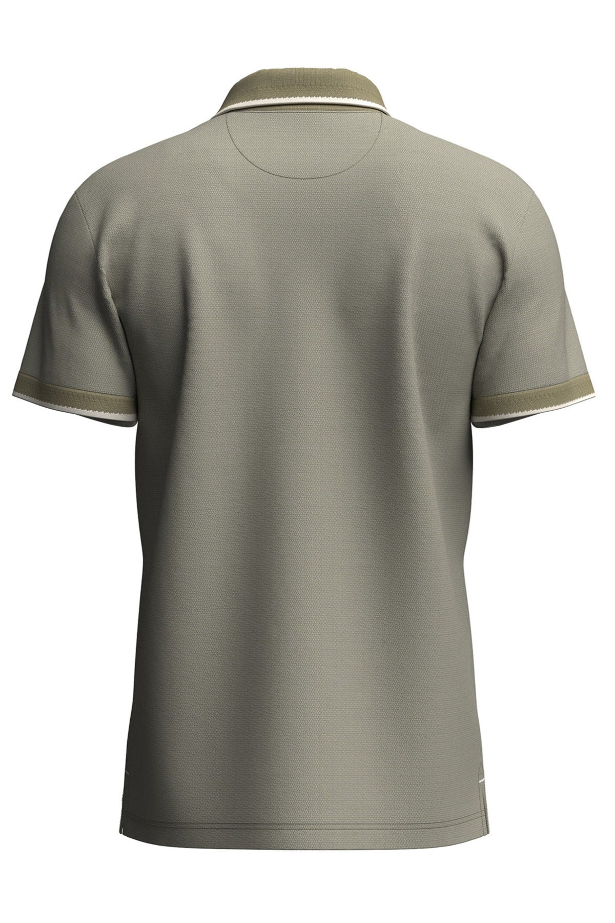 Polo t-shirt med struktur og kontrastdetaljer