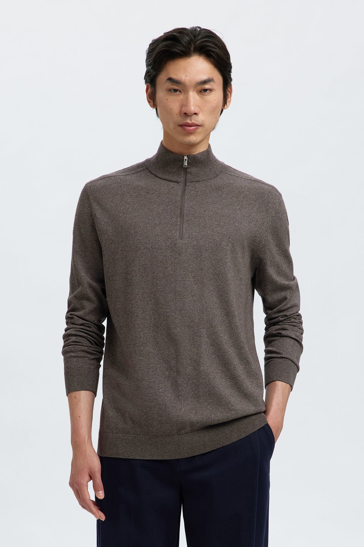SELECTED HOMME SLHBERG LS HALF ZIP NOOS