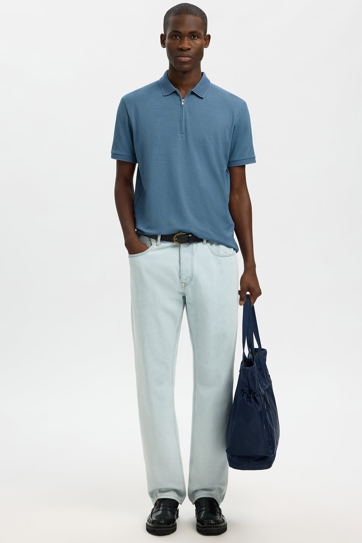 SELECTED HOMME SLHFAVE ZIP SS POLO NOOS