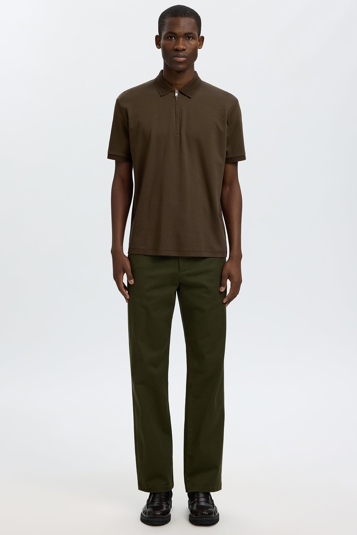 SLHFAVE - Polo med half zip