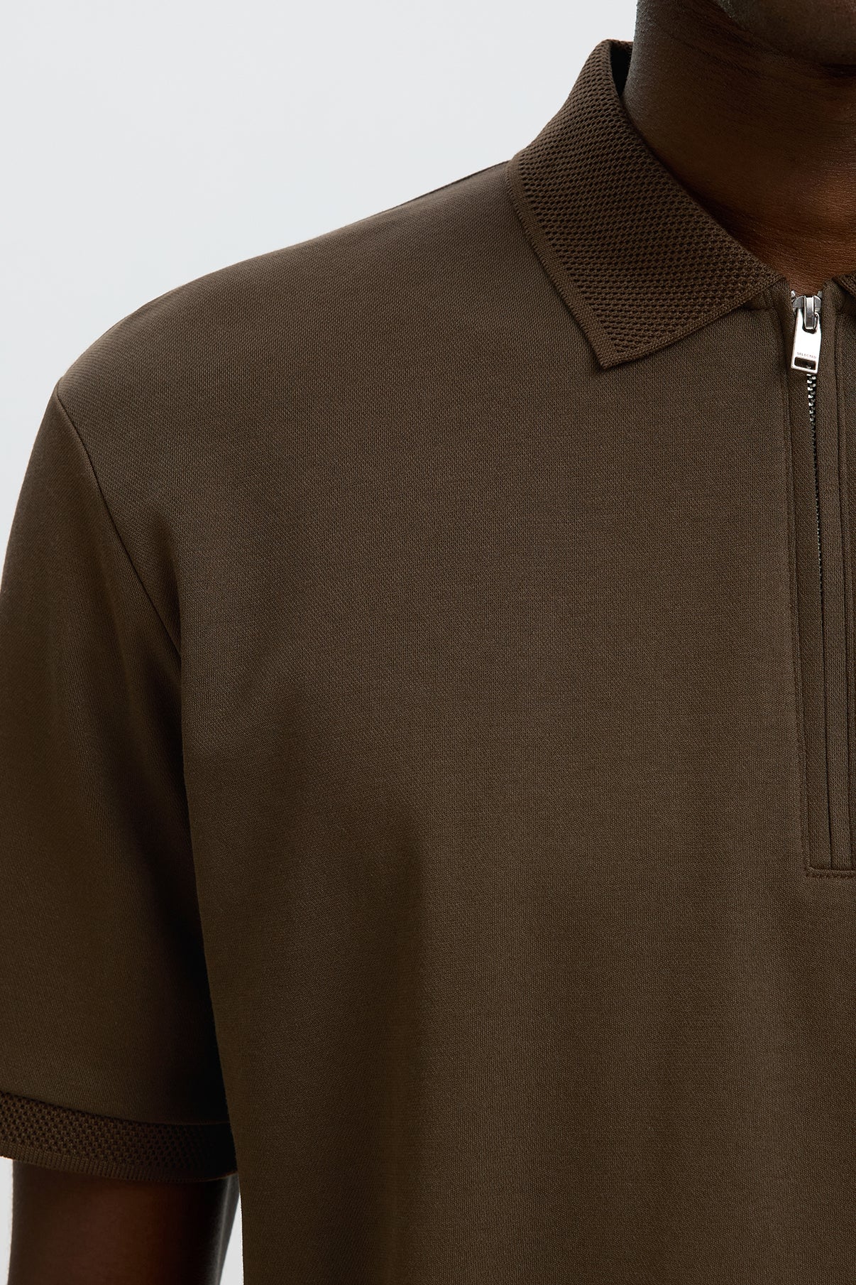 SLHFAVE - Polo med half zip