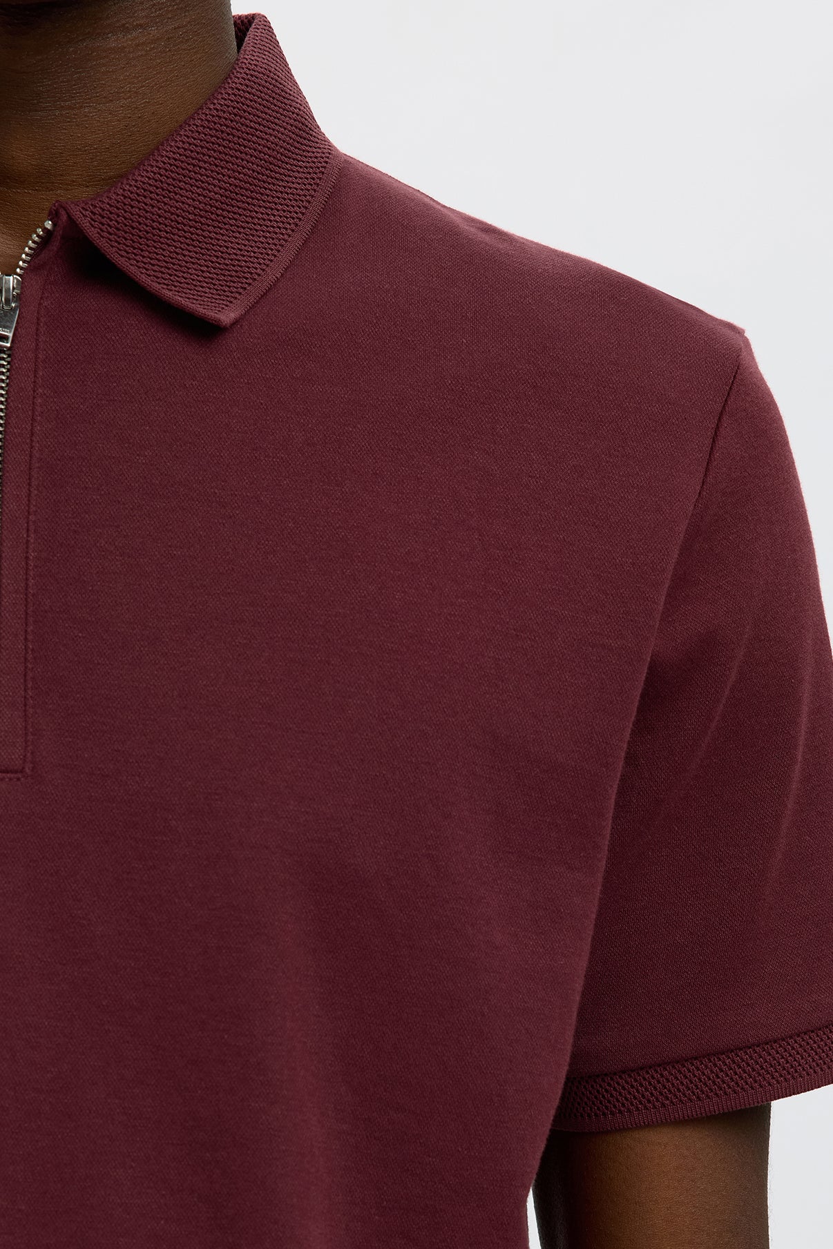 SLHFAVE - Polo med half zip