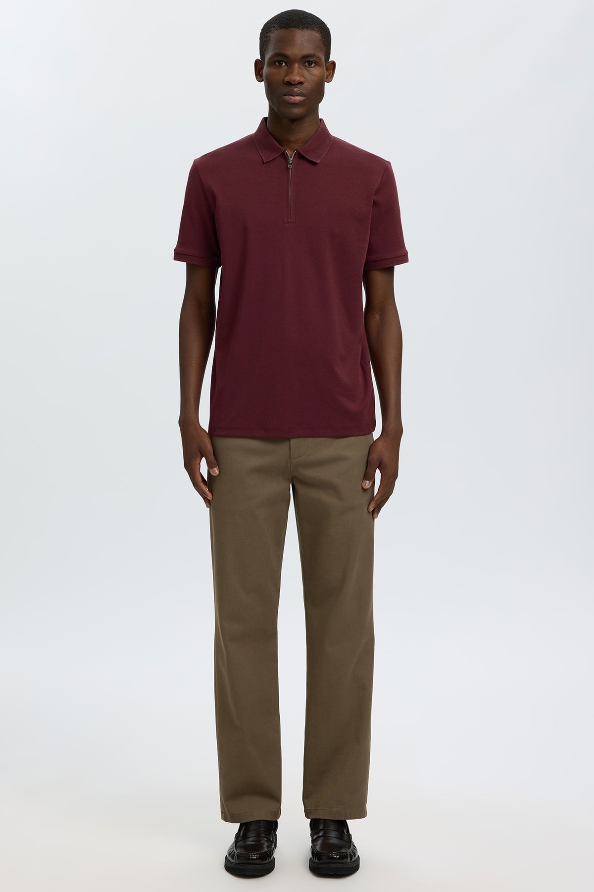 SLHFAVE - Polo med half zip