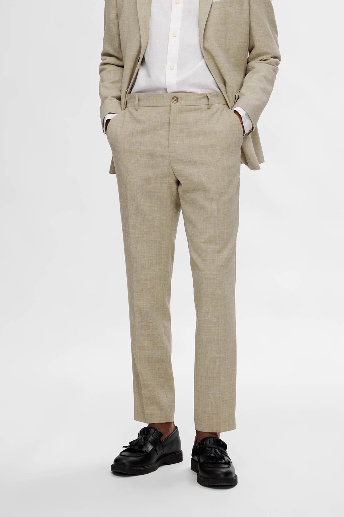 SELECTED HOMME SLHSLIM-OASIS LINEN TRS NOOS
