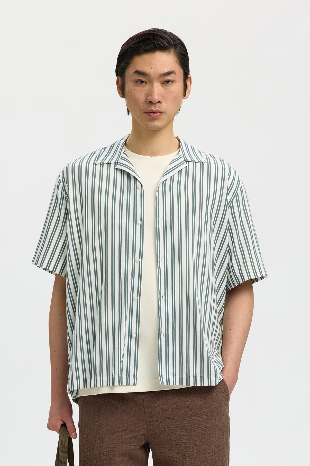 SLHRLXAIR MIX - Kortærmet blød skjorte