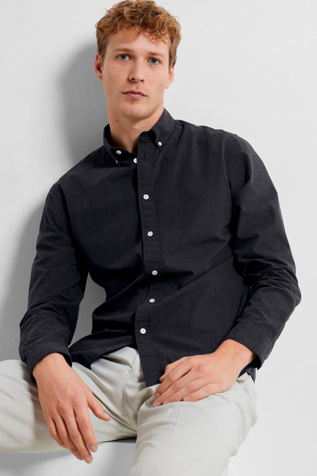 SELECTED HOMME Skjorte LS Rick Poplin