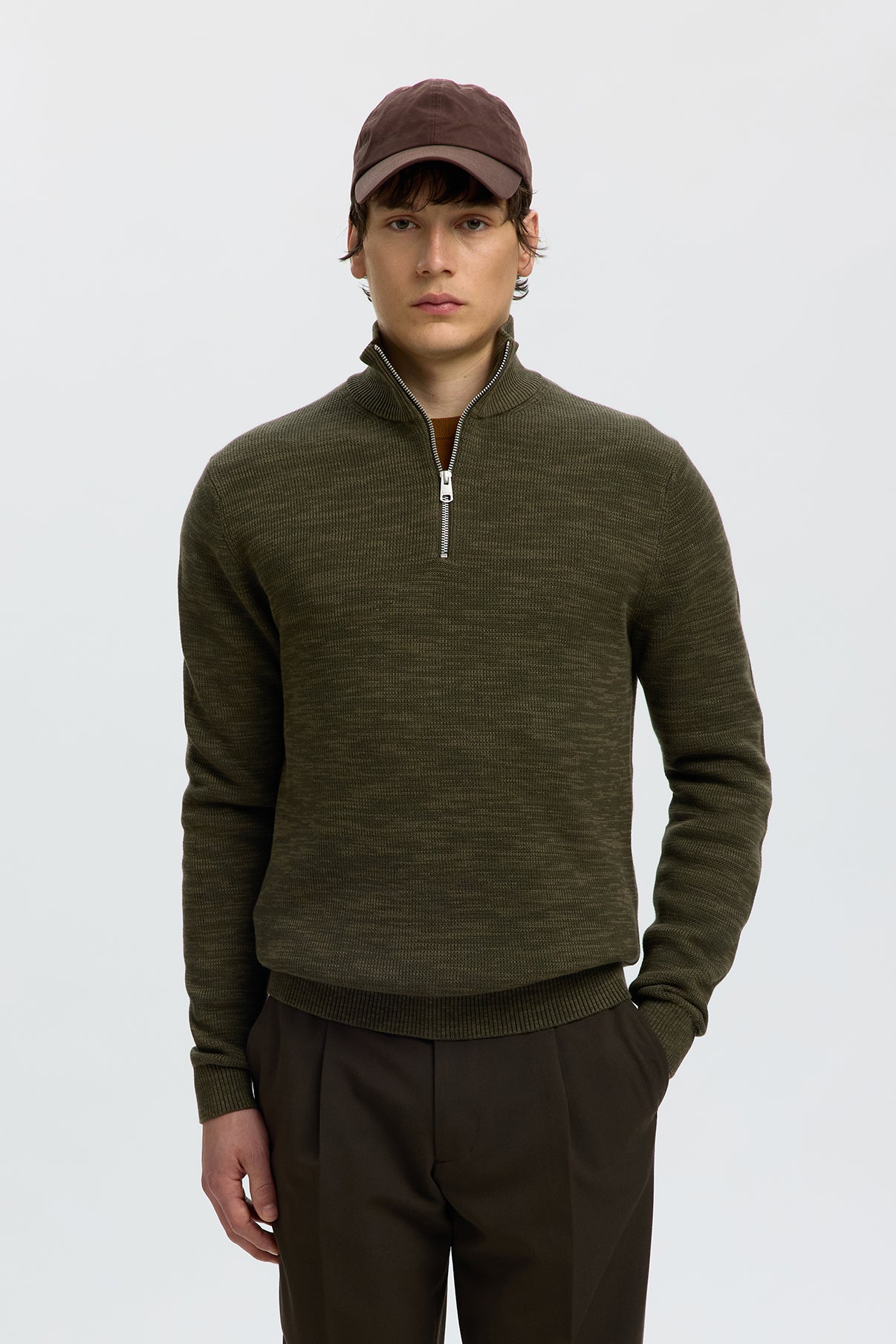 SLHDANE - Rullekrave med half zip
