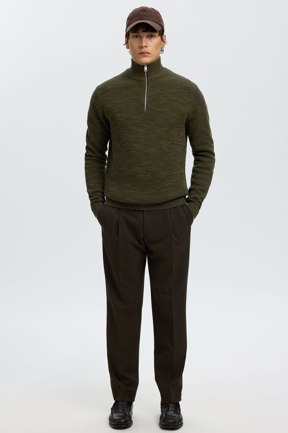 SLHDANE - Rullekrave med half zip