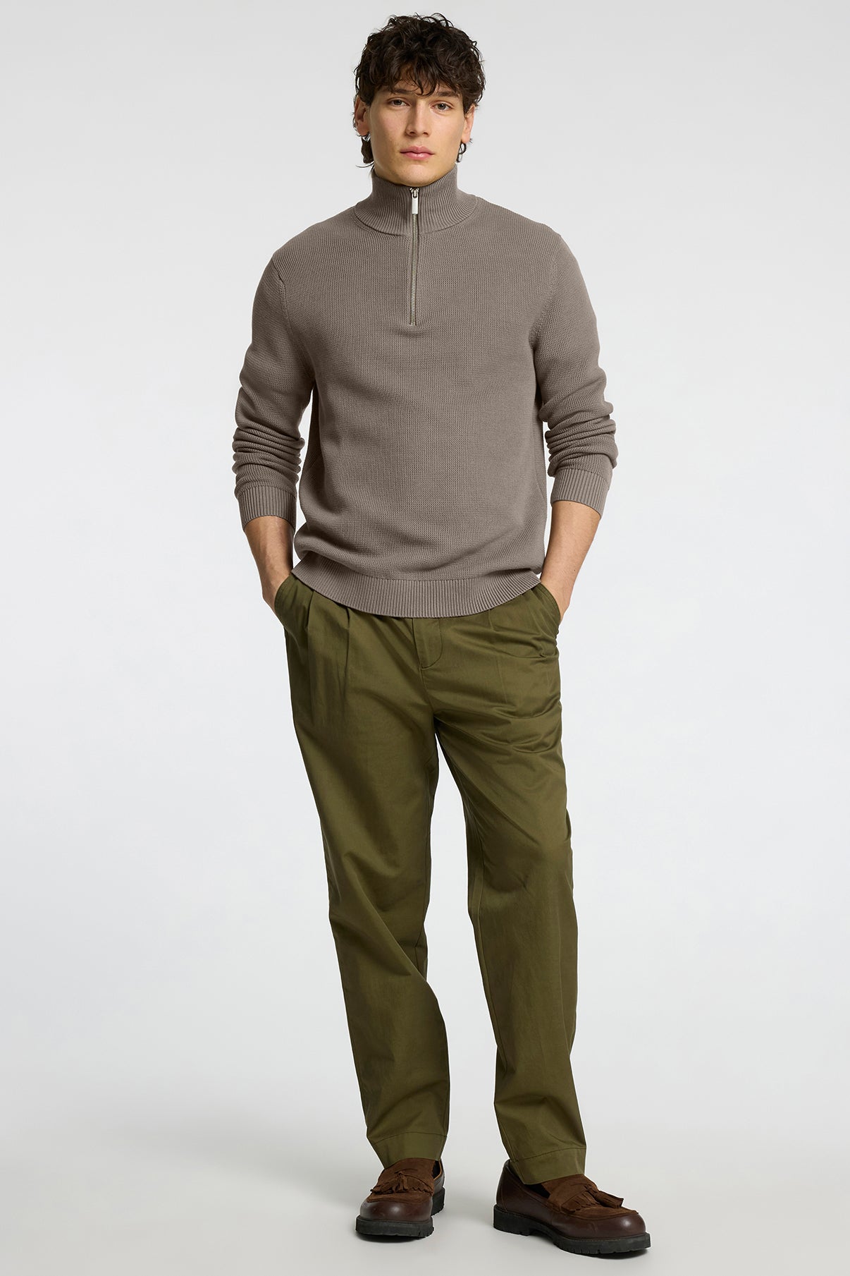 SLHDANE - Rullekrave med half zip