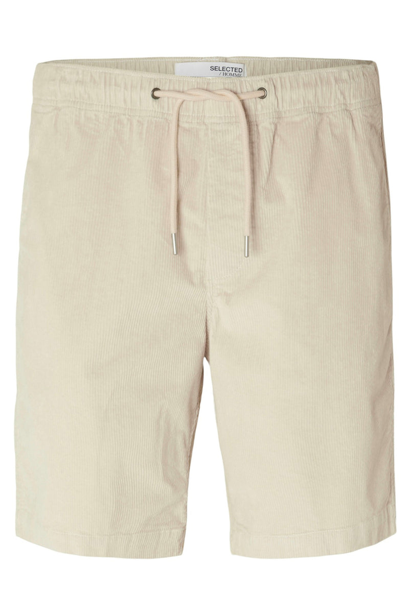 SLHREGULAR-JACE - Fløjlsshorts med lommer og bindebå
