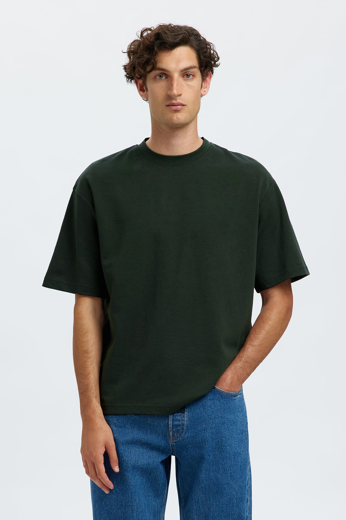 SELECTED HOMME SLHLOOSEOSCAR SS O-NECK TEE NOOS
