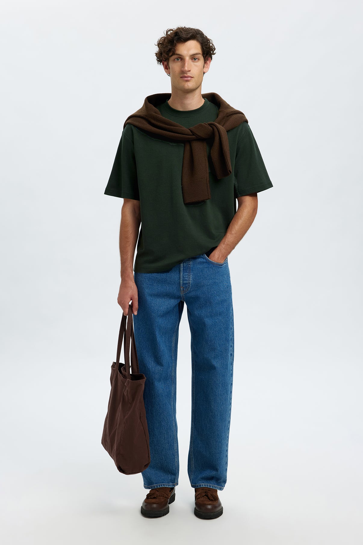 SELECTED HOMME SLHLOOSEOSCAR SS O-NECK TEE NOOS