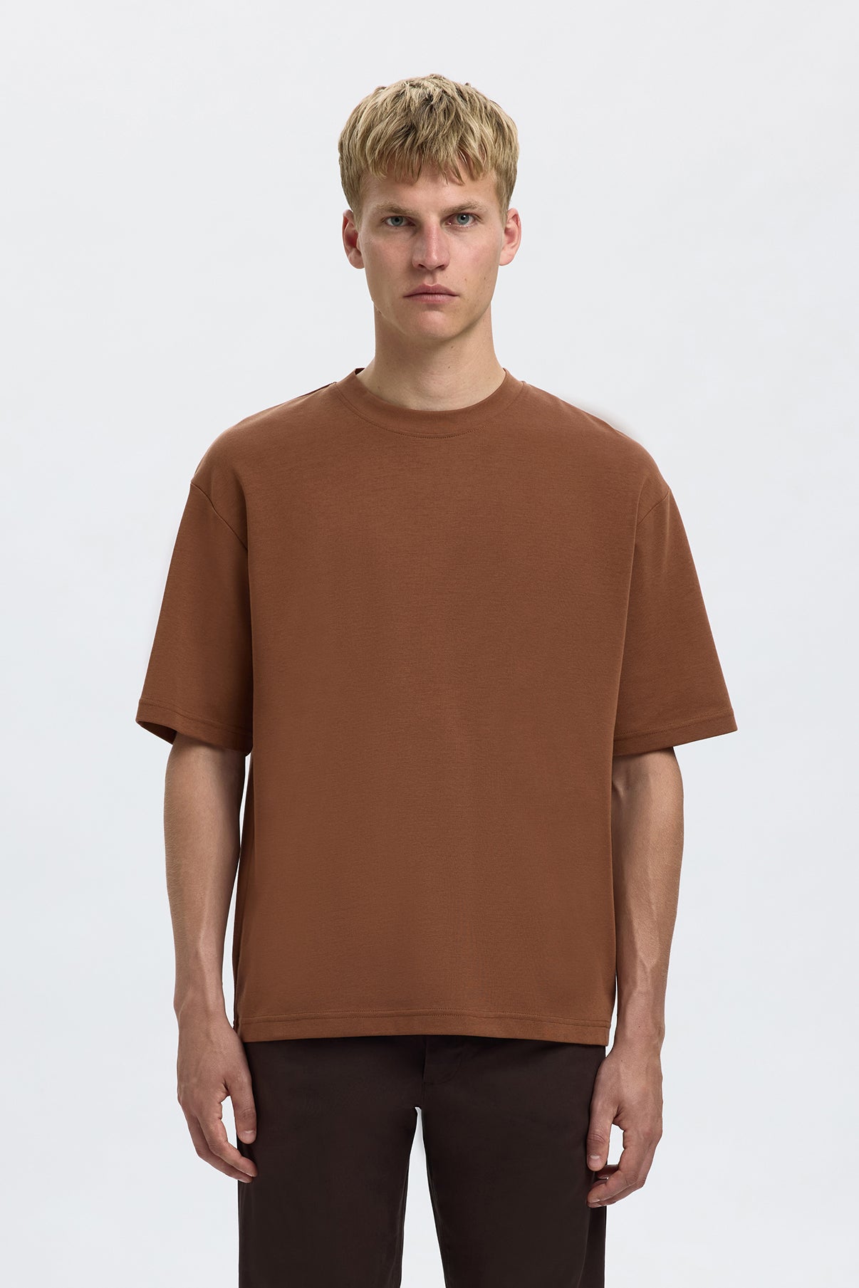 SELECTED HOMME SLHLOOSEOSCAR SS O-NECK TEE NOOS