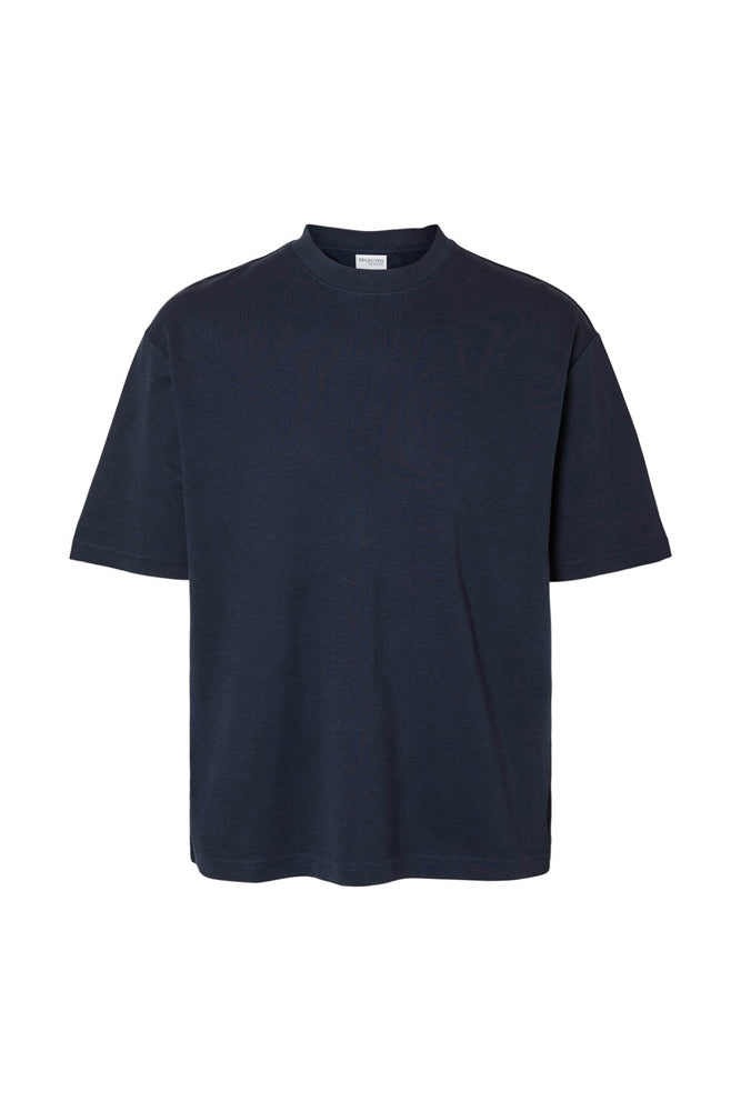 SLHLOOSEOSCAR - Boxy t-shirt med korte ærmer