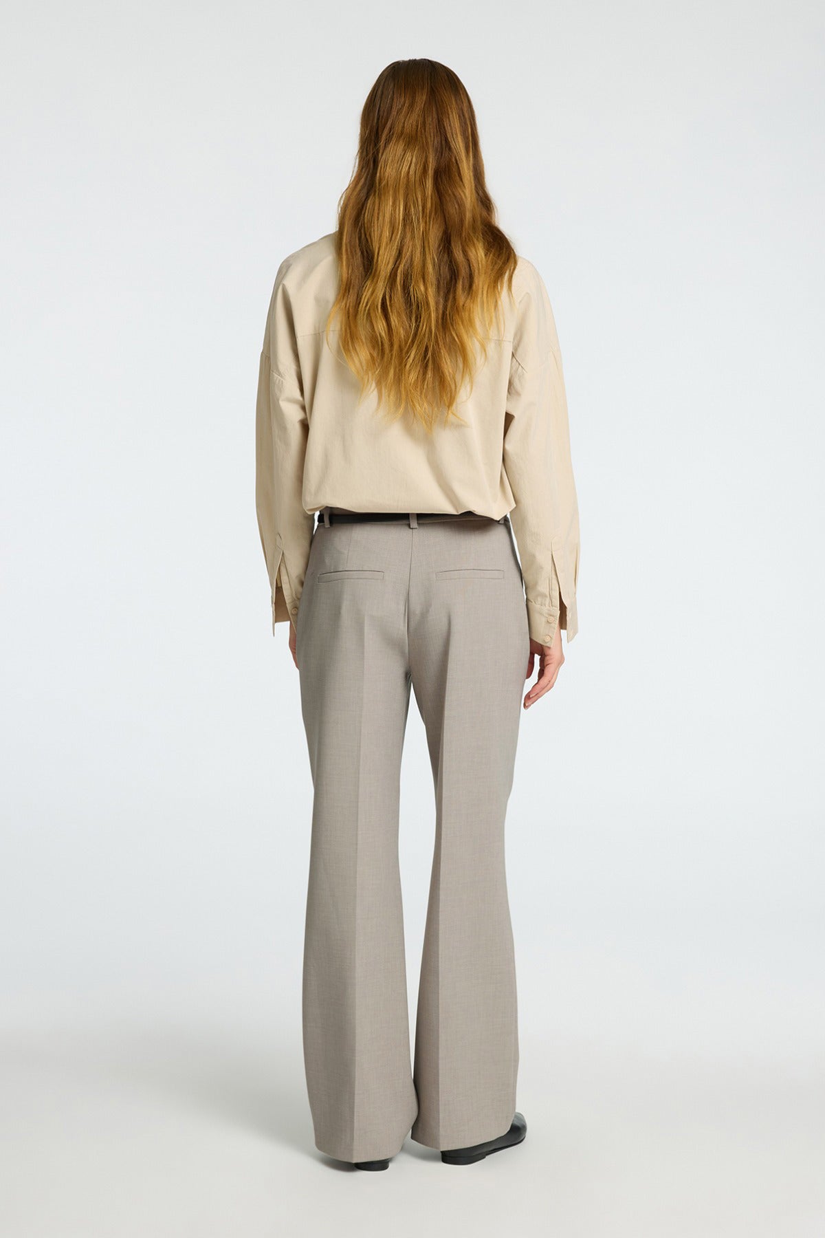 SELECTED FEMME SLFRITA MW WIDE PANT MEL NOOS