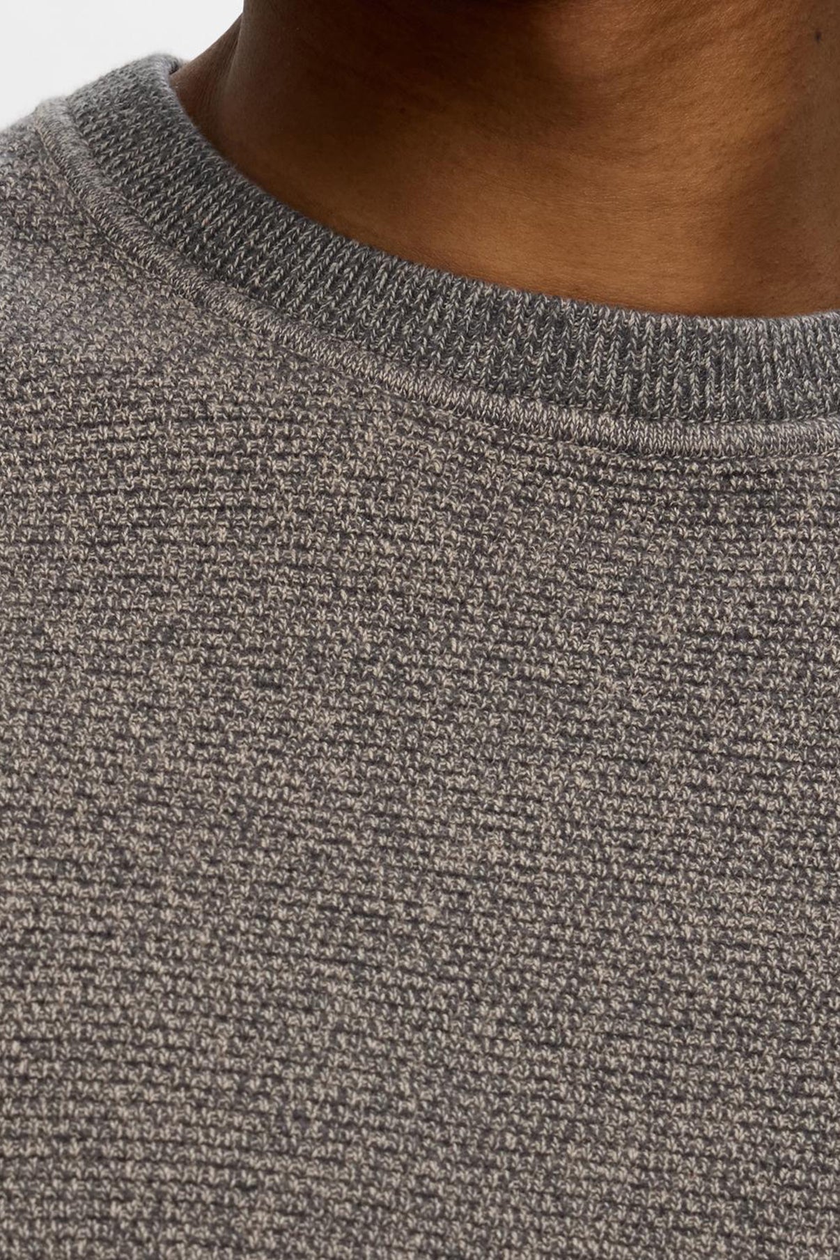SELECTED HOMME SLHROSS LS KNIT STRUCTURE CREW NECK NOOS