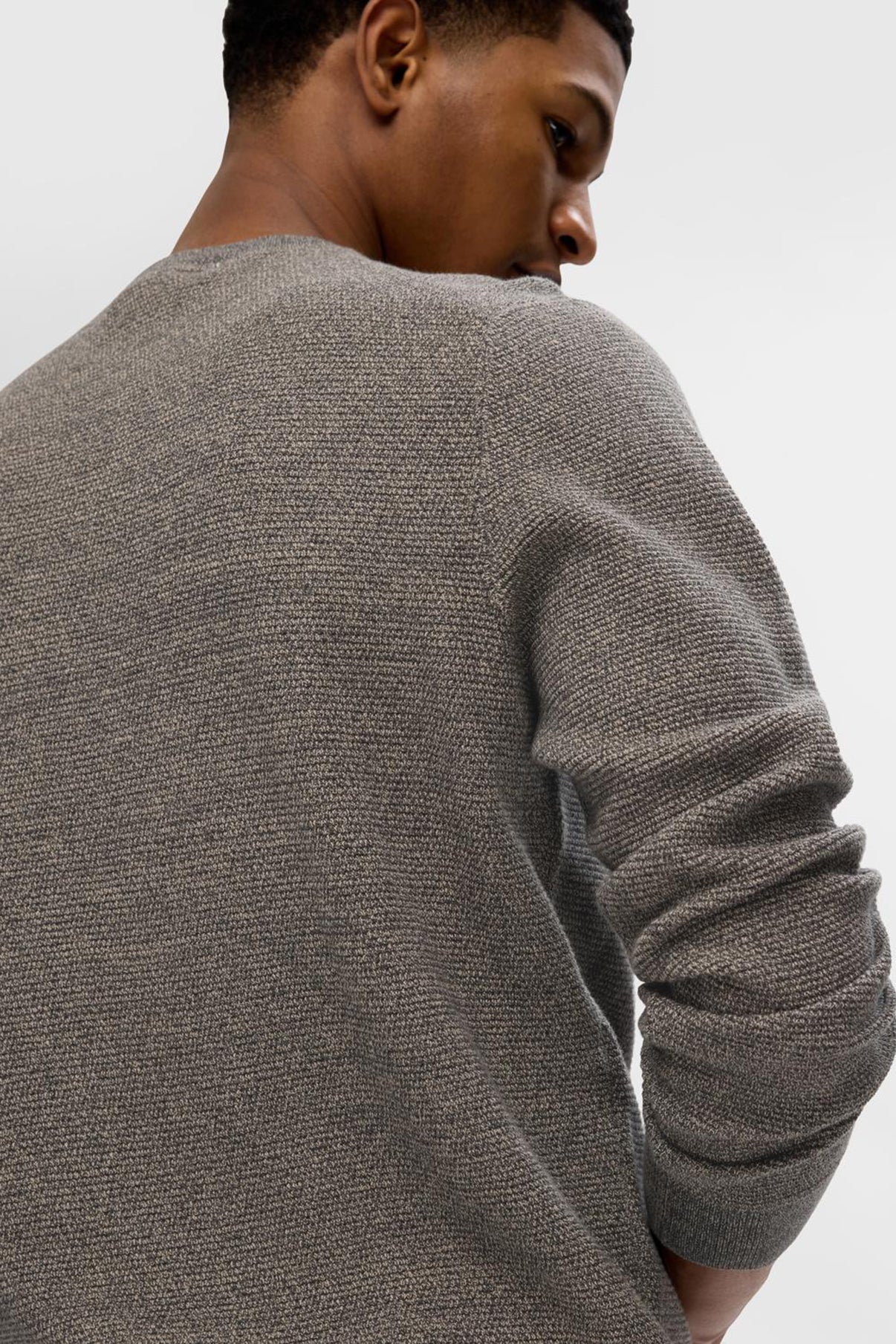 SELECTED HOMME SLHROSS LS KNIT STRUCTURE CREW NECK NOOS
