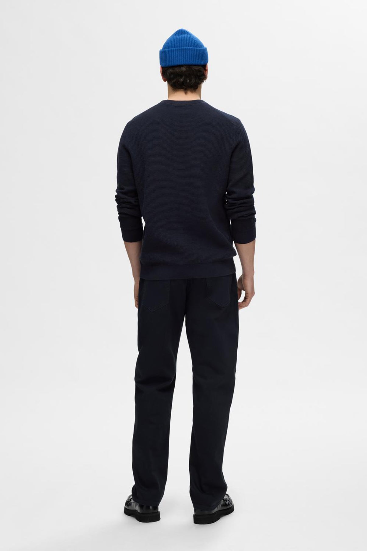 SELECTED HOMME SLHROSS LS KNIT STRUCTURE CREW NECK NOOS