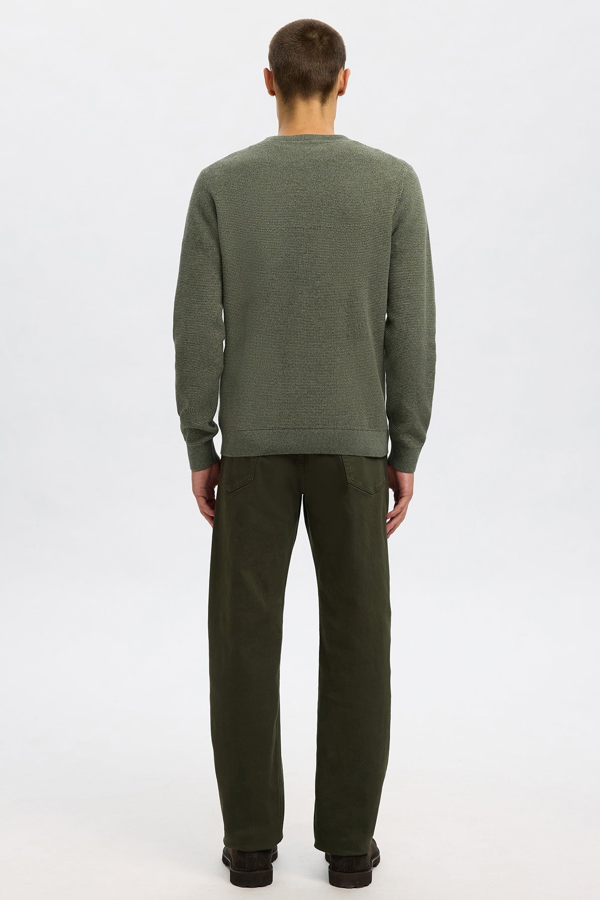 SELECTED HOMME SLHROSS LS KNIT STRUCTURE CREW NECK NOOS