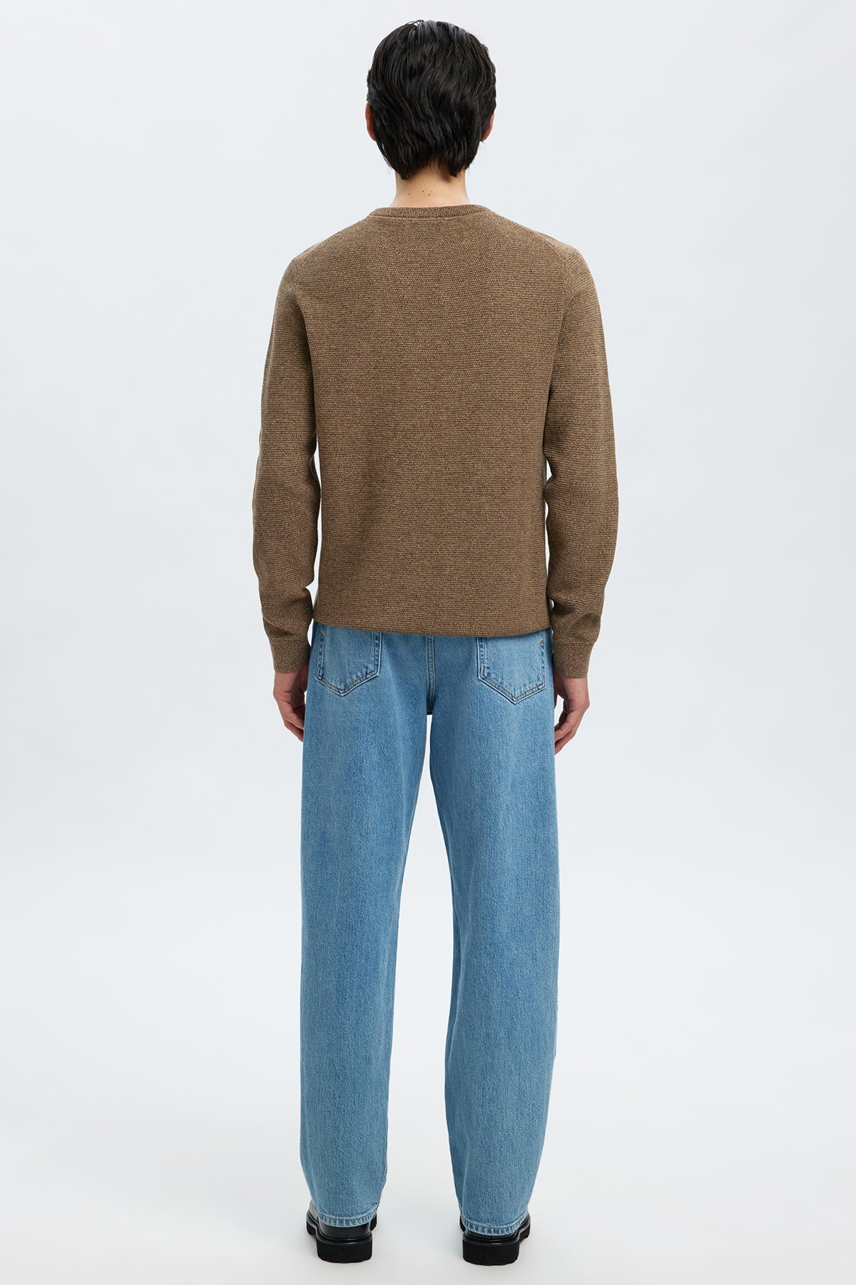 SELECTED HOMME SLHROSS LS KNIT STRUCTURE CREW NECK NOOS