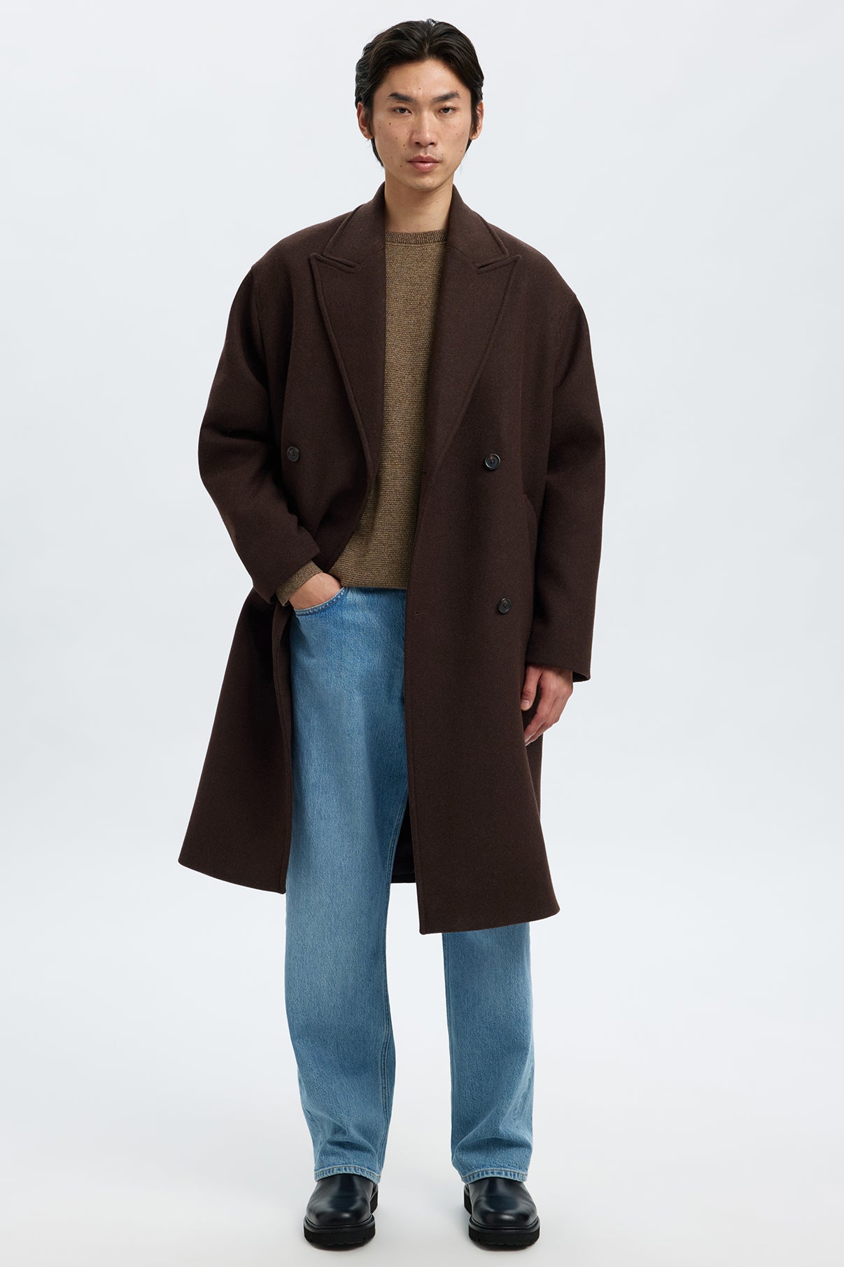 SELECTED HOMME SLHROSS LS KNIT STRUCTURE CREW NECK NOOS